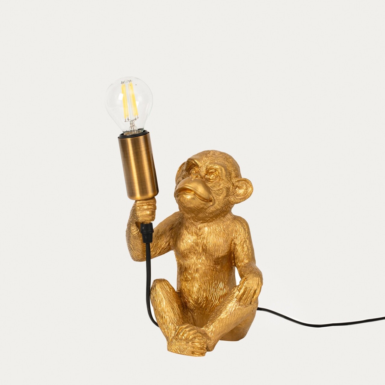 Lampa de masa Atta, Homla, 14x11.5x20.5 cm, 40W, 1x E14, polirasina/metal, auriu - imagine 3